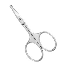 Staimless Steel Rounded Tip Facial Hair Scissors: 1CT