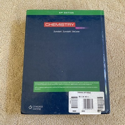 【新品未使用】CHEMISTRY 第10版 AP EDITION Chemistry (AP Edition) 10th Edition - Zumdahl Hardcover Very Good