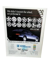 1992 Elite Wheels Print Ad Wheel Warehouse Vintage Car Rims Automotive Ad