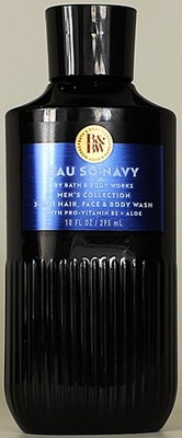 Bath & Body Works Men's EAU SO NAVY 3-1 Body Wash Shower Gel 10oz