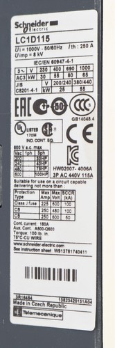 LC1D115P7 SND Contactor US Free TAX - 第 4/11 張圖片