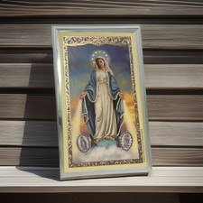 Our Lady of Grace Mary The Memorare Holy Card Laminated  Miraculousl Medal