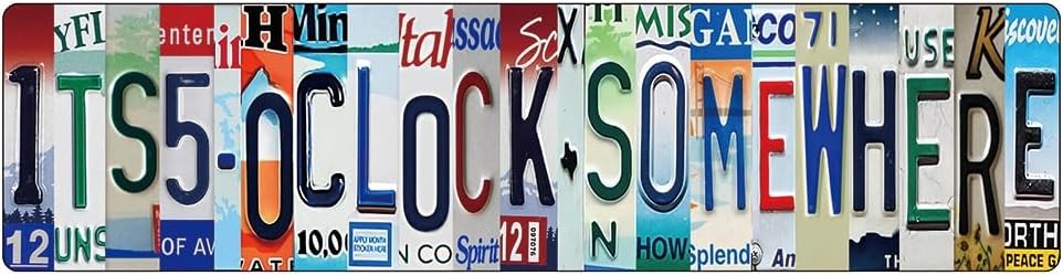 Bar Signs For Home Decor Its 5 O'Clock Somewhere Sign 5 oclo