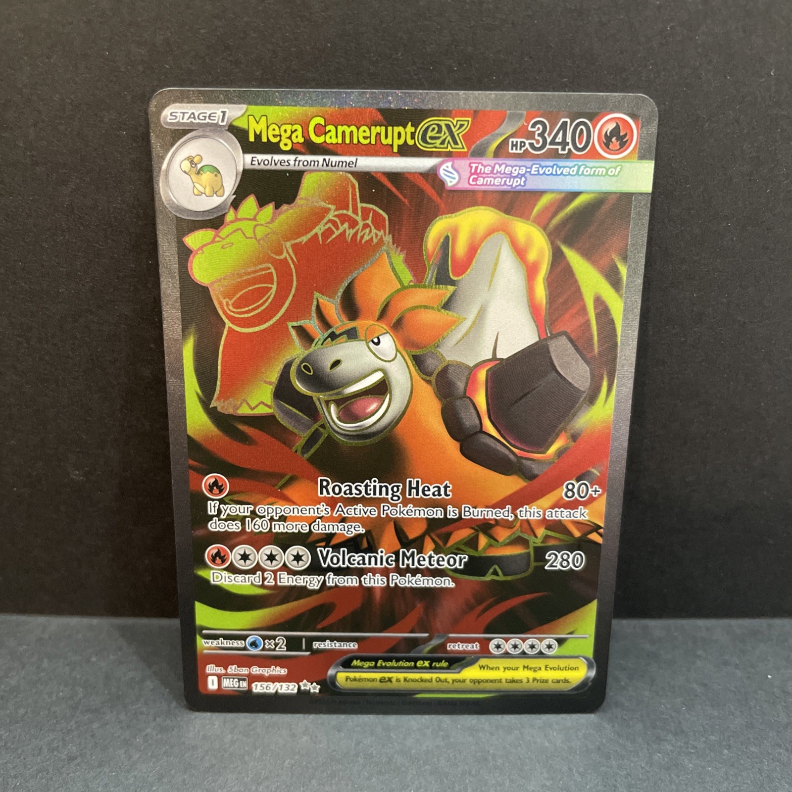 Mega Camerupt ex Ultra Rare ME01: Mega Evolution 156/132 NM