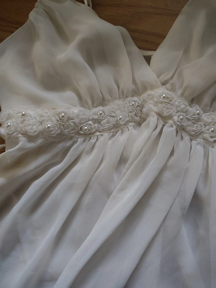 In Bloom Jonquil Babydoll Camisón Camisón Bata Conjunto Pequeño Cuentas Nupcial Transparente Foto 4 de 4