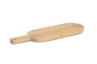 Zeller Servierbrett Stripes Lbh 50.80X16X2 Cm Braun