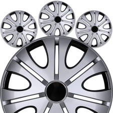 15 Universal Wheel Rim Covers Set Of 4 Silver Black Lacquer Abs Hubcaps Car Suv 15 Universal Wheel Rim Covers Set Of 4 Silver Black Lacquer Abs Hubcaps Car Suv