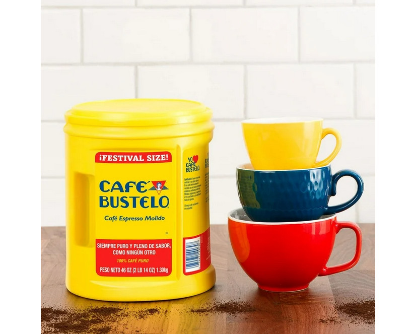 Café Bustelo Dark Roast Espresso Ground Coffee 46 oz Festival Size