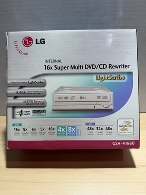 LG GSA-4166B Internal 16x Super Multi DVD/CD Rewriter w/LightScribe NEW UNUSED
