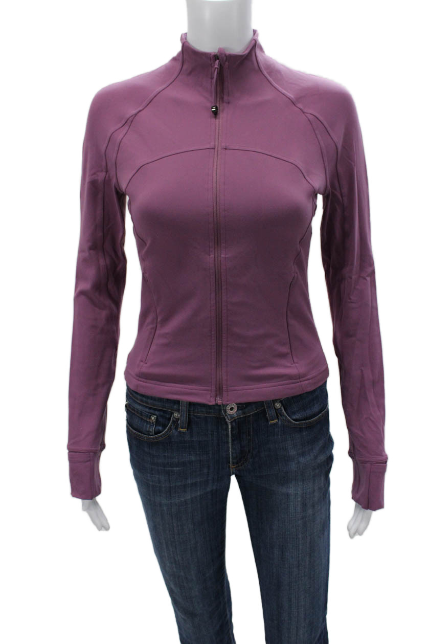 Lululemon Women Purple Track Jacket Zip Polyester Blend Long Sleeve Size 6Free Shipping in US $100+ Orders | $6.95 Orders Below
