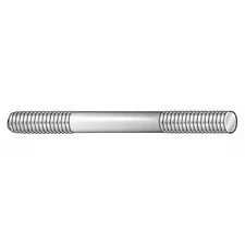 Te-Co 60311 Double-End Threaded Stud, M8-1.25Mm Thread To M8-1.25Mm Thread, 175