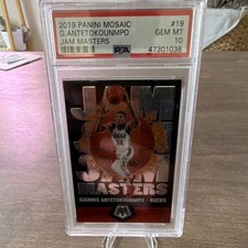 Panini 2019-20 Mosaic Jam Masters Giannis Antetokounmpo #19 PSA 10