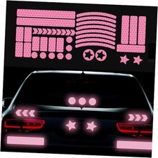 42Pcs Reflective Rim Tape Bicycle Stickers Car Decals Rims for Pink