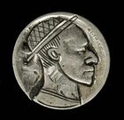 Hobo Nickel 5c On Buffalo Nickel