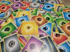 1000 Pokemon Basic & Special Energy Cards Bulk Lot NM With Storage Box