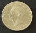 Sweden 1966 5 Kroner Silver Coin: Gustaf VI Adolf Constitutional Reform #2
