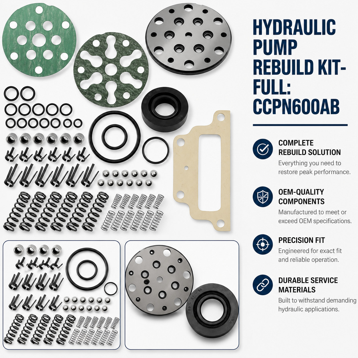 Full Hydraulic Pump Repair Kit CCPN600AB Fits Ford NAA Jubilee 600 700 800 900