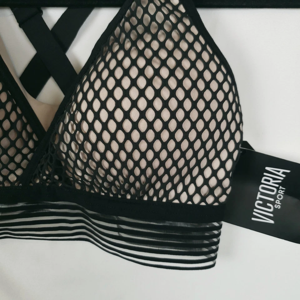 Victorias Secret Incredible Lightweight Sports Bra 34B Plunge Lined Fishnet NWT - Image 3 of 4