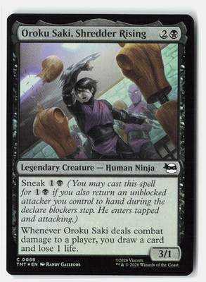 Oroku Saki, Shredder Rising C Foil Teenage Mutant Ninja Turtles 68 NM