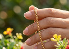 Chic Modern Gold Tone Round Box Chain Anklet | Premium Brass Gold plated — photo 6