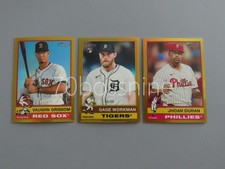 2025 TOPPS HERITAGE BASEBALL GOLD CHROME PARALLEL CARDS  LOT OF 3 NUMBERED TO 50