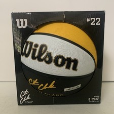 Wilson Caitlin Clark #22 Inspire Tribute Basketball Size 6 Iowa Black White Gold