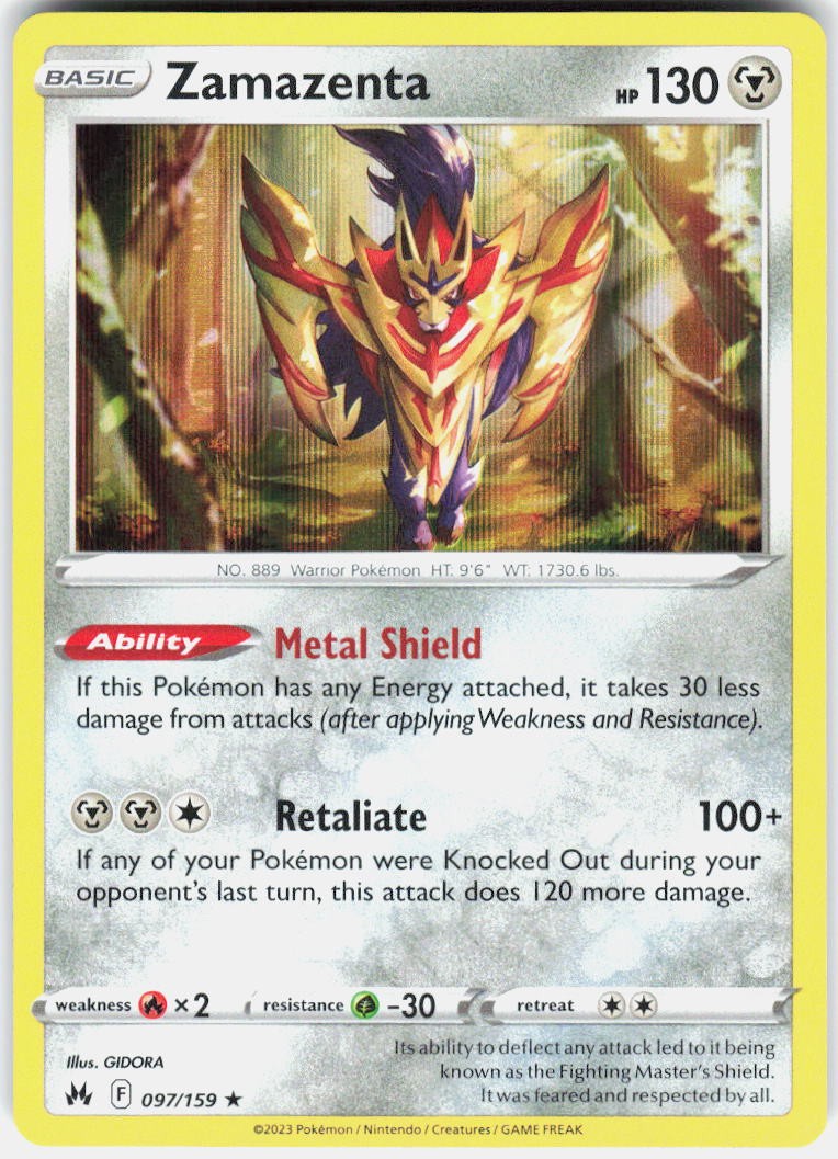 Zamazenta 097/159 Pokemon Crown Zenith Holo Near Mint