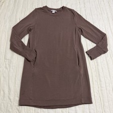 Athleta Balance Soft Comfy Long Sleeve Dress Sz Small Smokey Rose Mauve