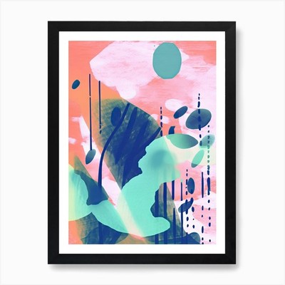 Summer Vibes Abstract 1 Art Print Framed Wall Art Poster Canvas Print Picture
