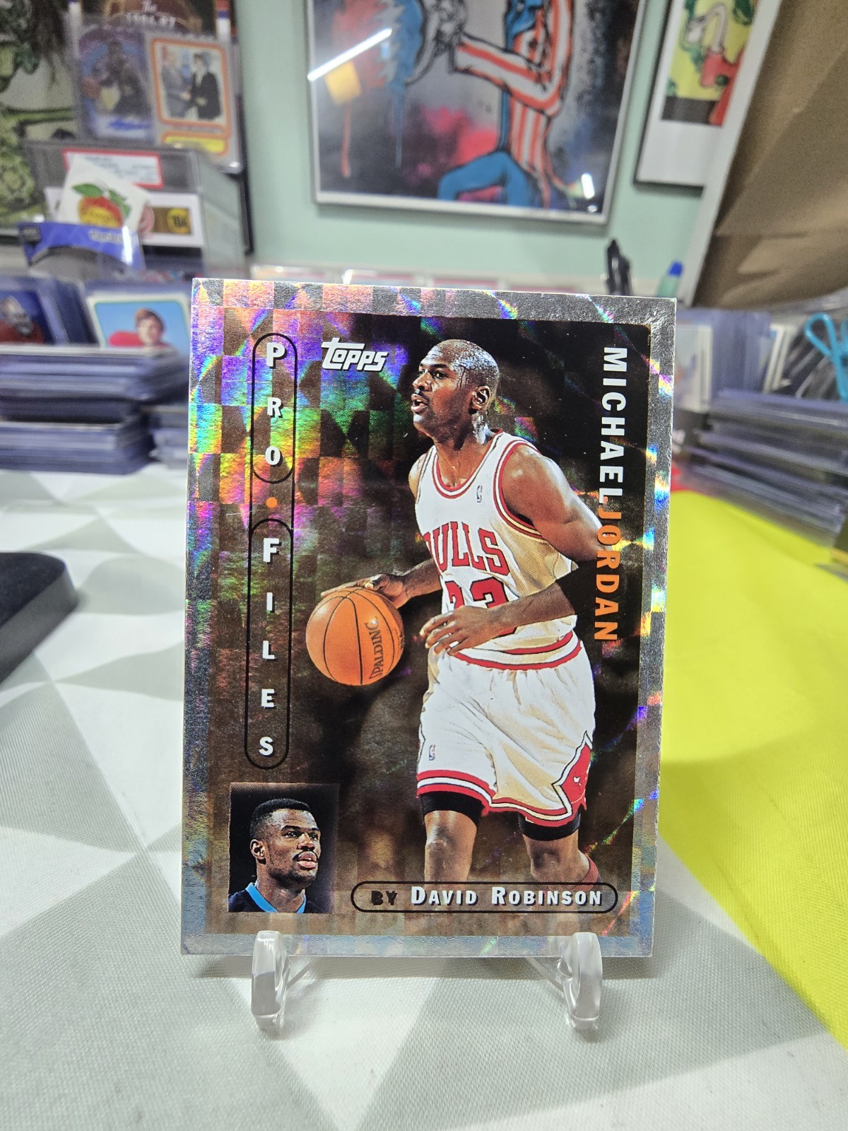 1996-97 Topps Michael Jordan ProFiles #PF-3 Chicago Bulls David Robinson