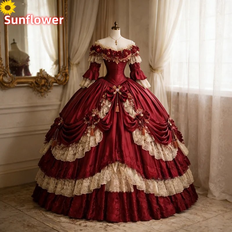 Luxury Red Prom Dresses Off Shoulder Lace Ruffled Appliques Beaded Evening Gowns | eBay Luxury Red Prom Dresses Off Shoulder Lace Ruffled Appliques Beaded Evening Gowns | eBay