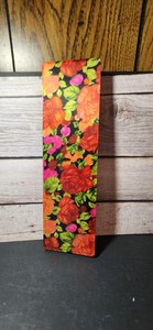 VTG Address & Telephone Book Bold 1960s Red, Orange, Pink Silky Floral Fabric