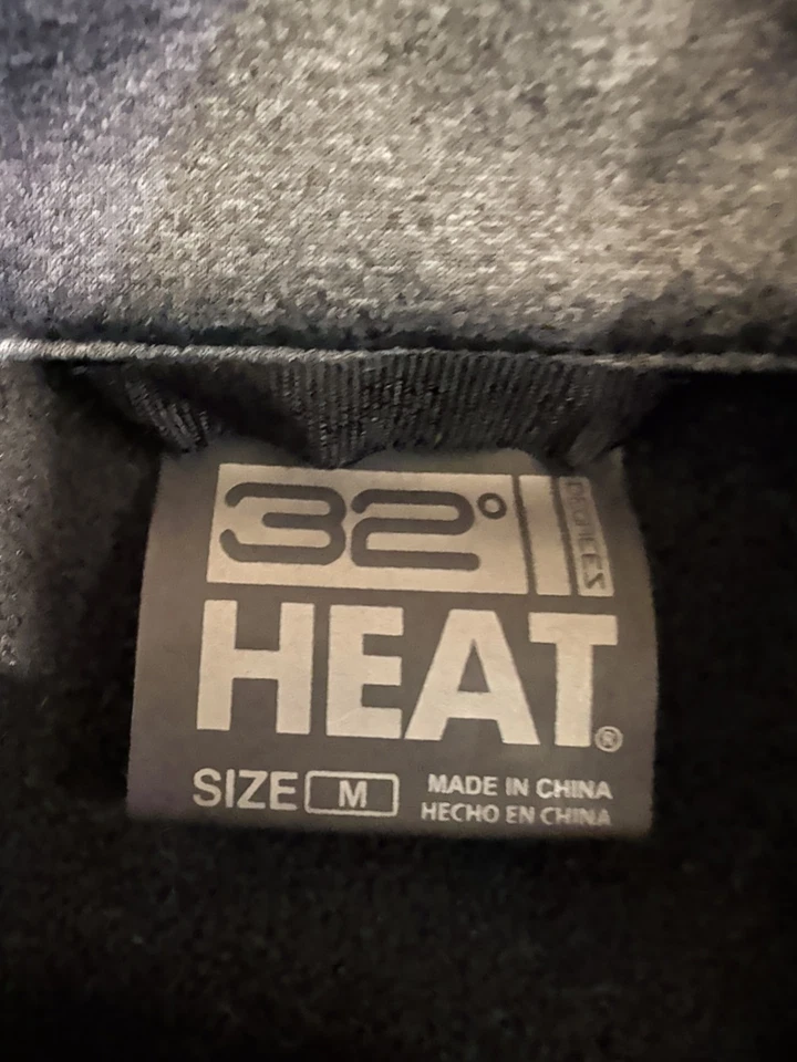 32 Degrees Heat Hybrid Puffer Jacket Mens Medium Gray Full Zip Lightweight - Image 4 of 4