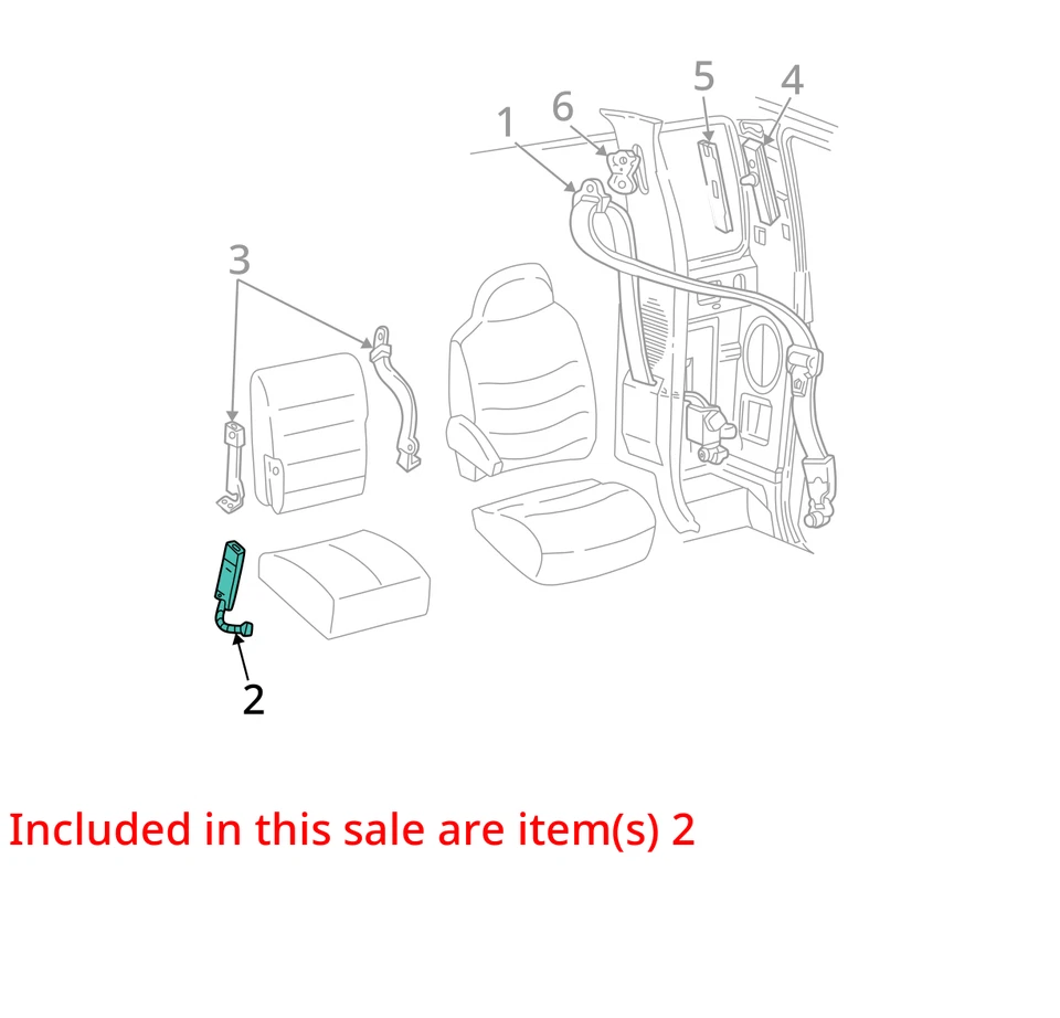 Seat Belt Front Bench Seat Split 40/20/40 Driver Fits 01-05 EXCURSION 1347298 Foto 3 de 4