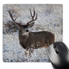 3dRose Mule Deer Buck in Late Autumn Snow Mouse Pad mp 258040 1 