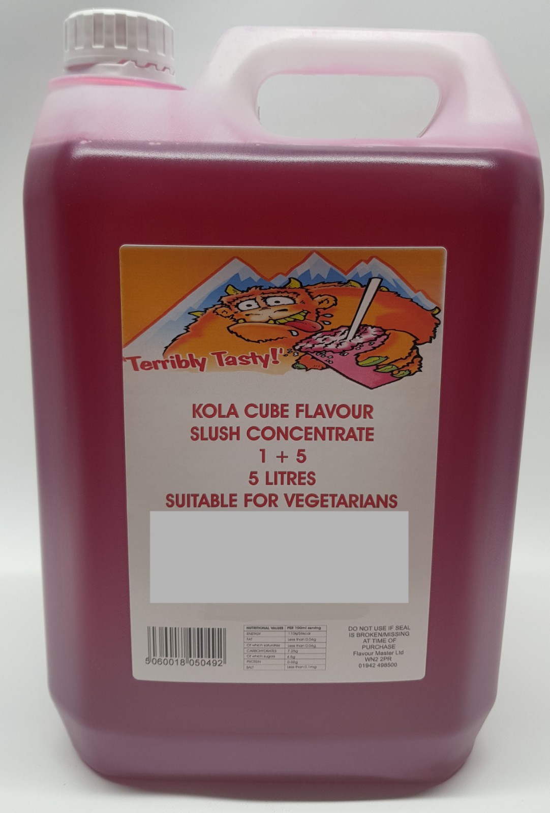 Kola Cube SLUSH SYRUP 4x5 LTR Terribly Tasty