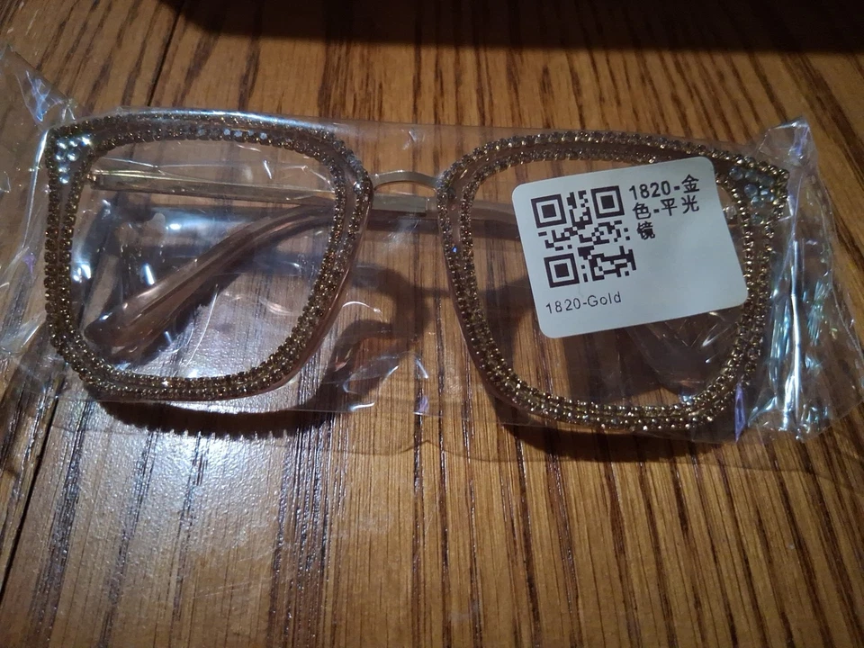 Vintage Square Rhinestone Glasses Female - Image 3 of 3