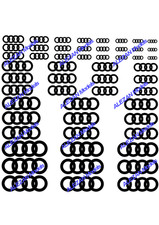 ALEZAN MODELS . DECALS . AUDI LOGO . 1/43 . 1/32 . 1/24 . 1/18 .