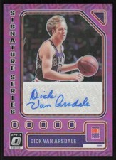 2023-24 Donruss Optic Signature Series Pink Auto Dick Van Arsdale /25 Suns