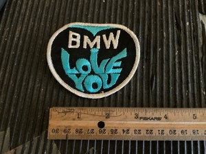 BMW I Love You Vintage Jacket Cap Patch