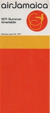 Air Jamaica timetable 1971/04/25