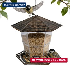 FUNPENY Bird Feeders for Outdoors Hanging, Gazebo Wild Bird Seed Feeder for Outs