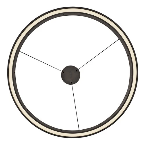 Fredrick Ramond FR41476 Althea 38"W LED Ring Chandelier - Black - Picture 5 of 12