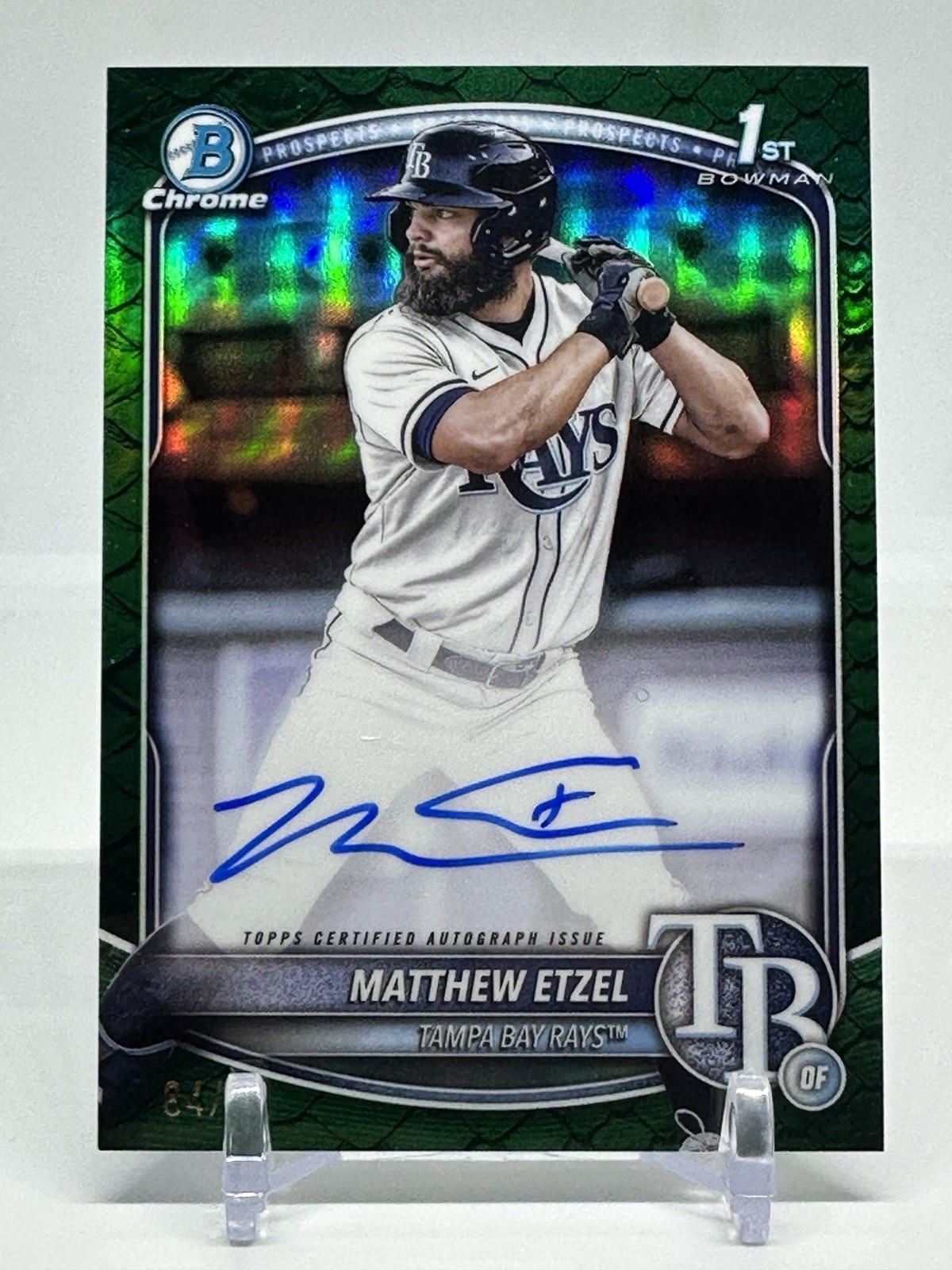 2025 Bowman Chrome #CPA-ME Matthew Etzel 1st Green Reptilian Auto 84/99
