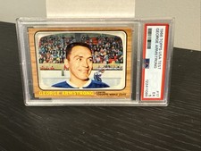 1966 Topps USA Test Hockey George Armstrong #17 - PSA 5
