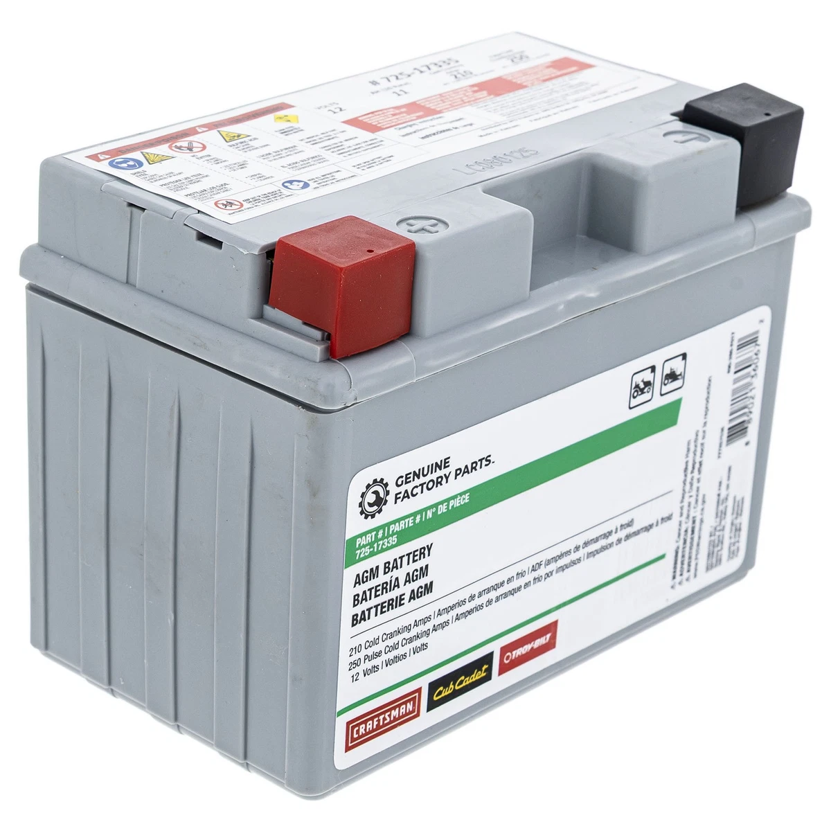 CUB CADET 490-280-F017 12-Volt AGM Battery 210 CCA 50 42 ZTXS6