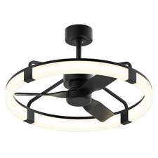 Artika Sunnyvale 28" LED Ceiling Fan/Fandelier Silver Brushed Nickel with Remote
