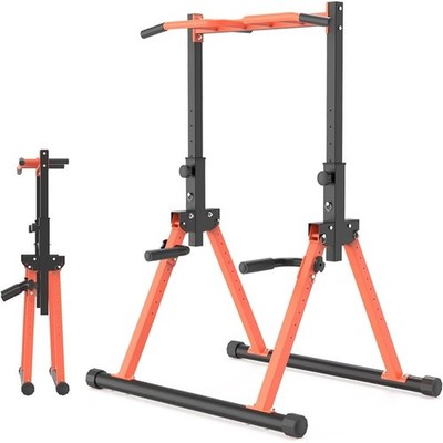 Sturdy Pull Up Dip Station Adjustable Height Strength Training Equipment New