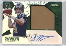 2015 Certified Freshman Fabric Mirror Green 4/5 Sean Mannion #213 Auto 0b2