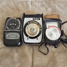 Vintage Light meter Lot - 3 Meters - GE, Soligor, Sekonic.